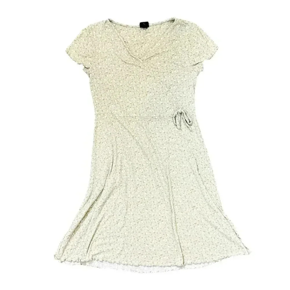 Art Class Girls Floral V-Neck Short Sleeve Wrap Dress Size L